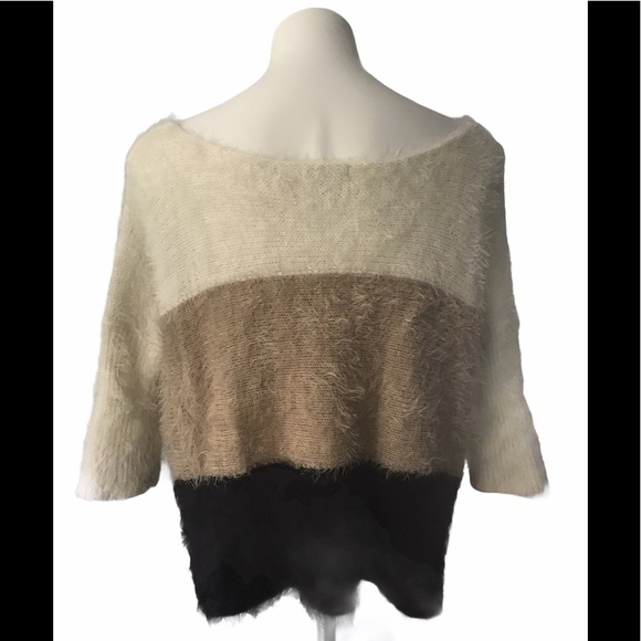 Gianni Bini Fuzzy Color Block Sweater - Picture 4 of 8